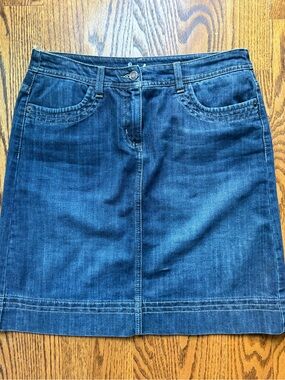 BODEN Denim A-Line Skirt
